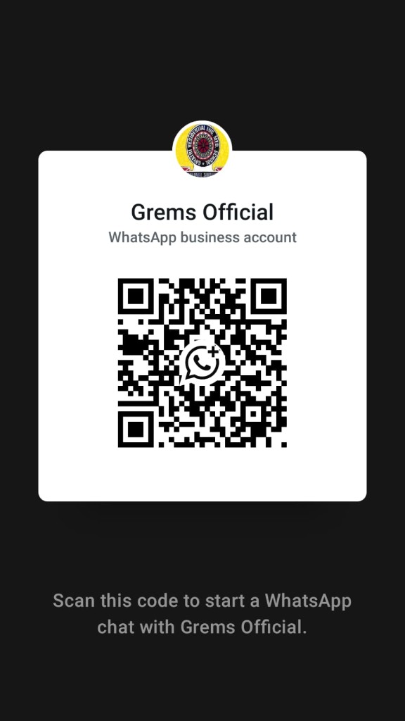WhatsApp QR code for Grems Official